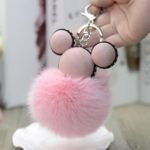 Fashion-Accessories-Ornaments-Real-Fur-Pompon-Key-chain-for-Women-Mickey-Pompom-keychain-Fox-Hair-Car