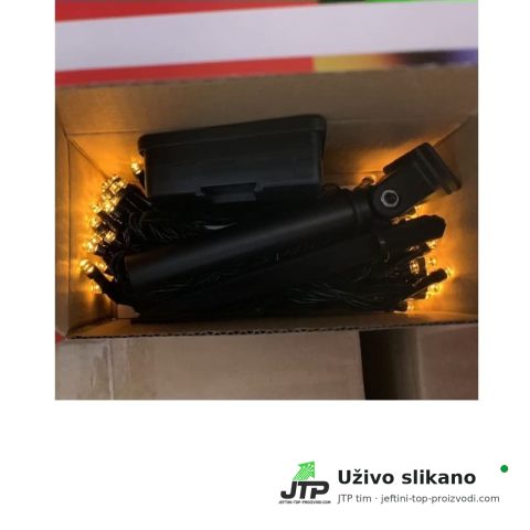 Solarne božićne lampice - 20m/10m — uživo slika 6