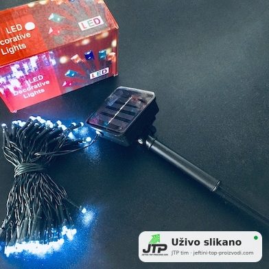 Solarne božićne lampice - 20m/10m — uživo slika 2