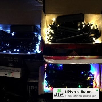 Solarne božićne lampice - 20m/10m — uživo slika 4