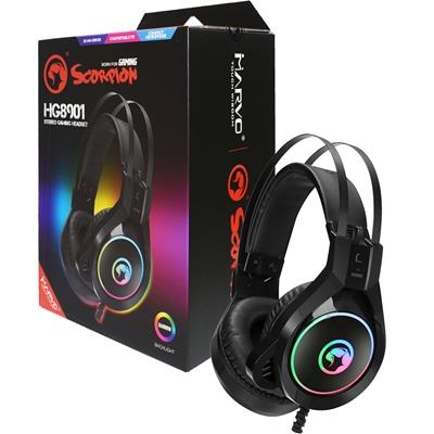 Gaming slušalice s mikrofonom Scorpion za PlayStation 4, Xbox One i PC sa RGB svjetlom