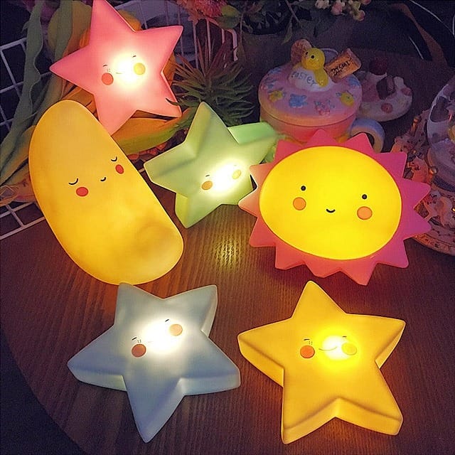 Nocno svjetlo za bebe – djecja LED lampa mjesec i zvijezda_01
