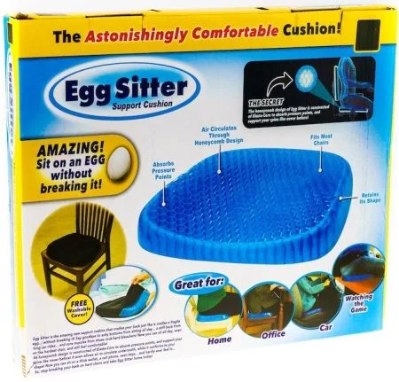 Egg Sitter - izdržljiv anatomski jastuk za sjedenje s gelom koji podupire leđa i kralježnicu