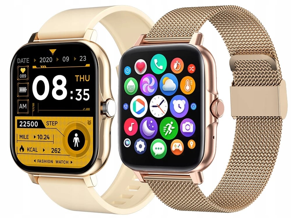 Smartwatch s 2 remena – gumeni za sport i metalni za eleganciju_0001