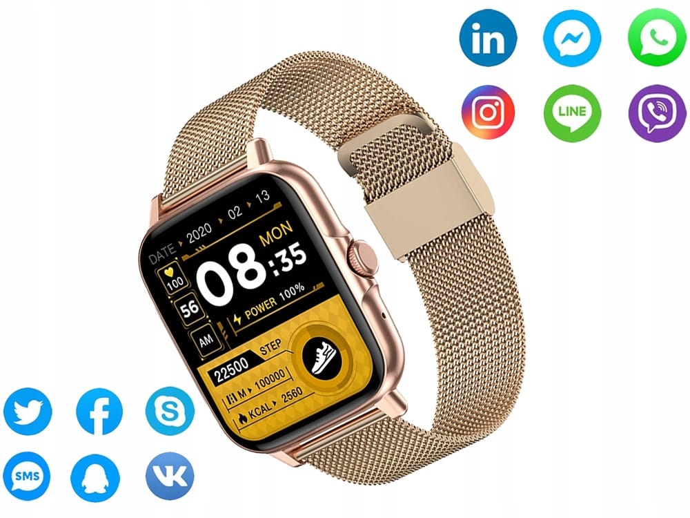 Smartwatch s 2 remena – gumeni za sport i metalni za eleganciju_0005