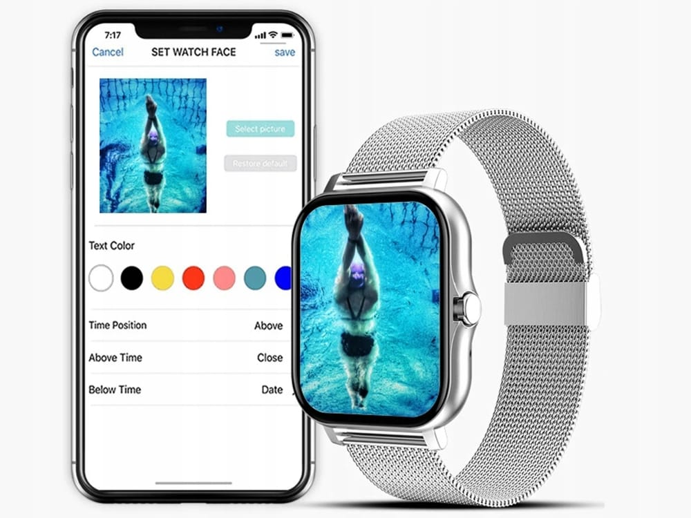 Smartwatch s 2 remena – gumeni za sport i metalni za eleganciju_0009