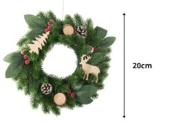Adventski vijenac za vrata 50 cm sa led svjetlom bozic ukras