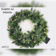 Adventski vijenac za vrata 50 cm sa led svjetlom bozic ukras