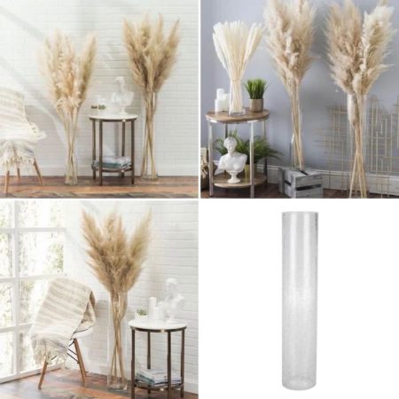 Prozirna dekorativna staklena vaza za pampas i razno cvijeće