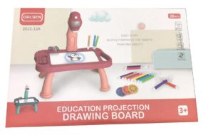 Projektor stol za crtanje s raznim predlošcima i markere01