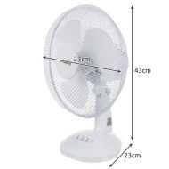 Stolni ventilator bijeli metalni