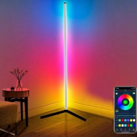 Dekorativna kutna RGB LED podna lampa – promjena boja daljinskim