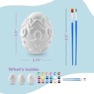 Kreativni Set za Bojanje Uskrsnih Jaja – DIY 6 gipsanih jaja + 12 boja_003