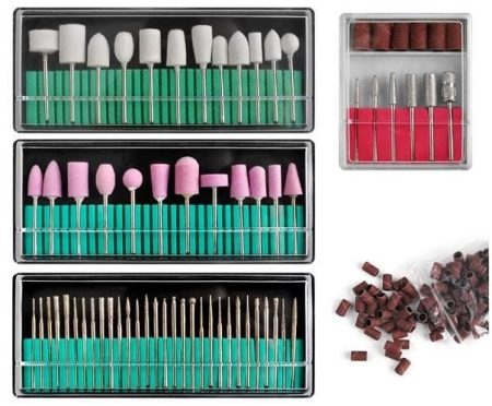 Set nastavaka za električnu turpiju za nokte – 54 nastavka + 100 kapica (2.35 mm)