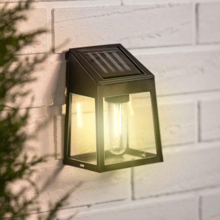 Solarna zidna fenjer lampa s toplim svjetlom i automatskim paljenjem