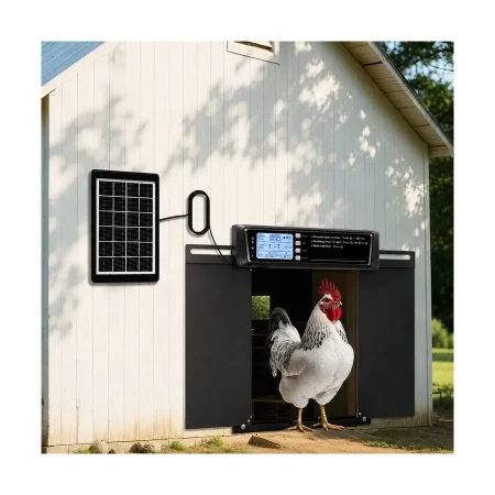 Automatska vrata za kokošinjac sa solarnim panelom i daljinskim