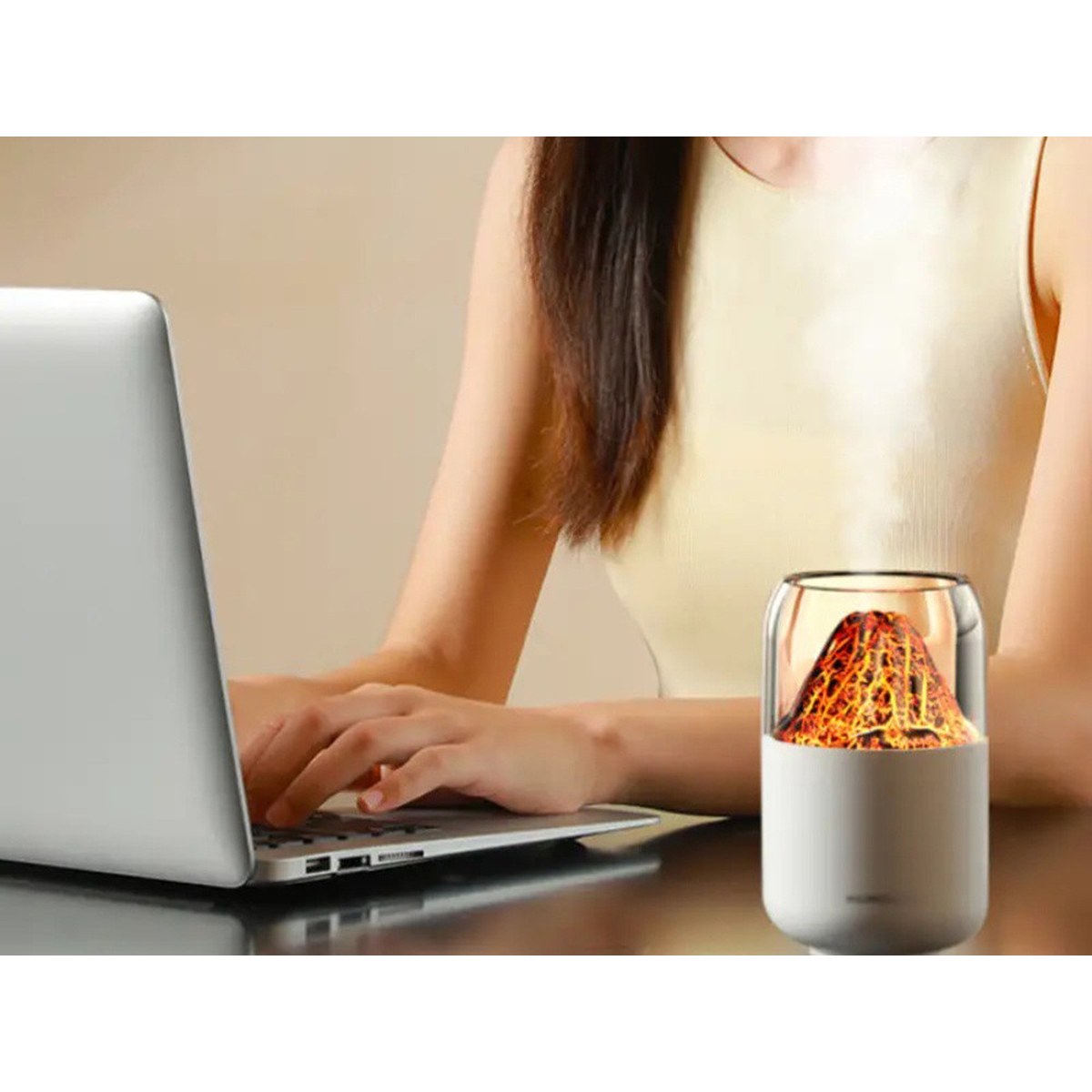 Ovlaživač zraka Vulkan s LED svjetlom, 300 ml