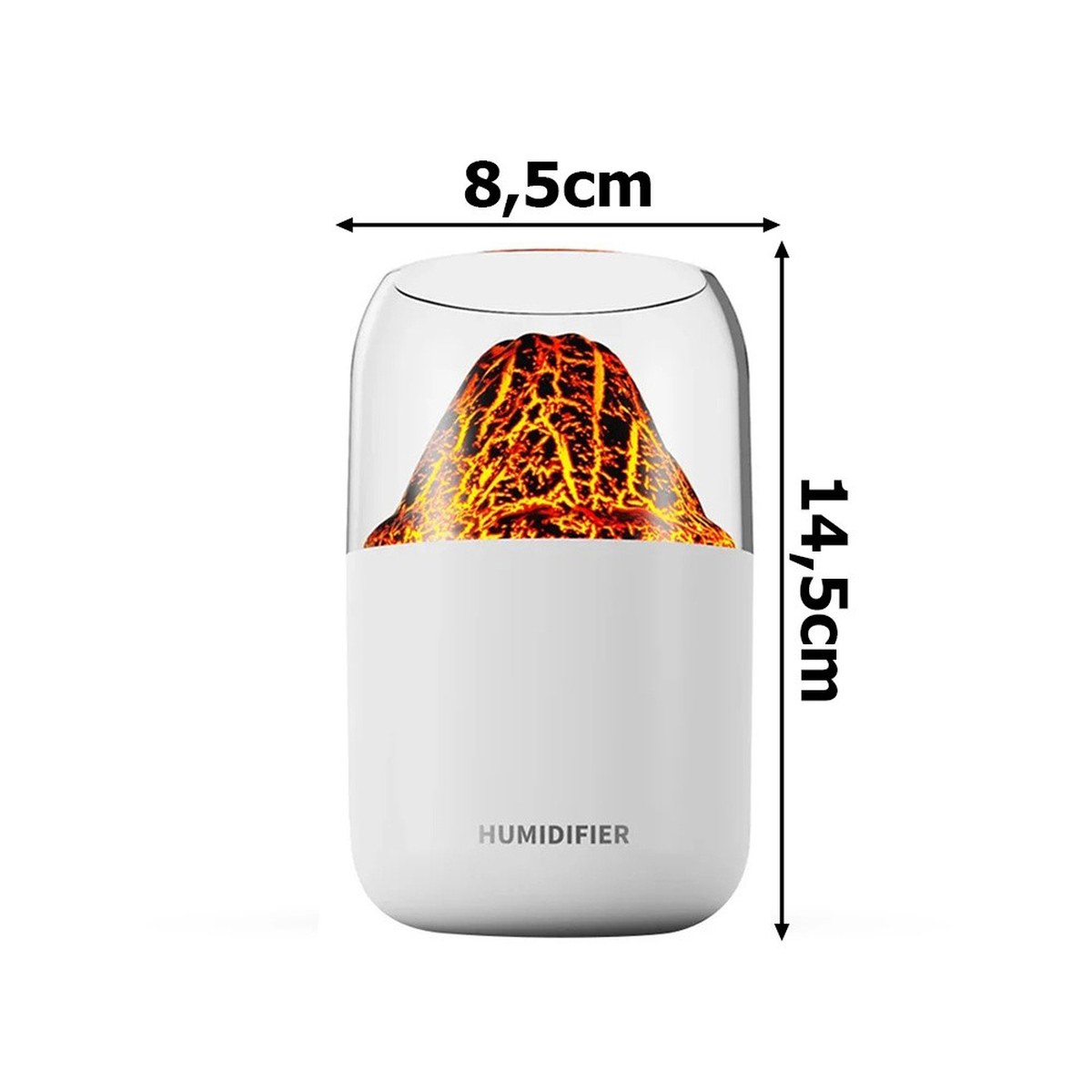 Ovlaživač zraka Vulkan s LED svjetlom, 300 ml
